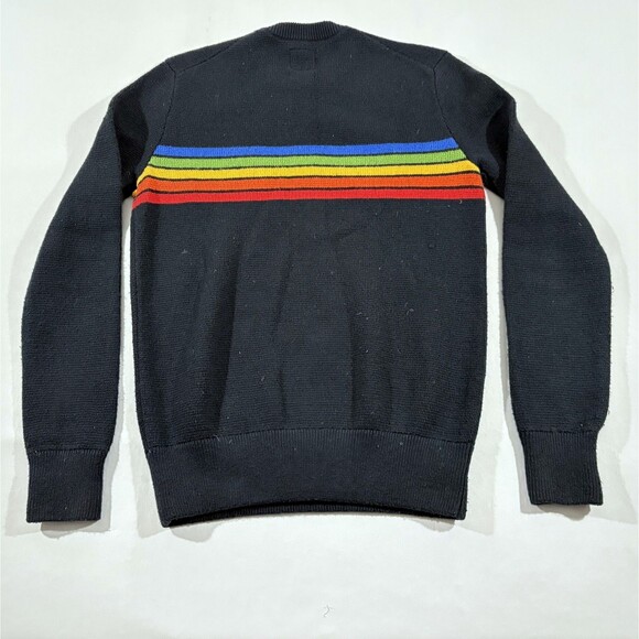 RARE Aviator Nation x Gap Womens Stripe Navy Pullover Crew Sweater Sz XS Stain - Picture 7 of 10